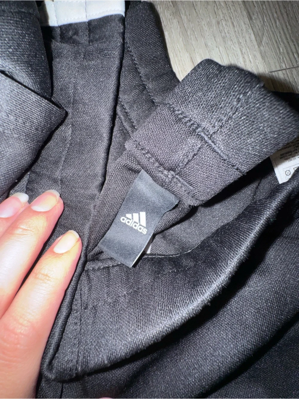 adidas Black Track Pants with White Side Stripes